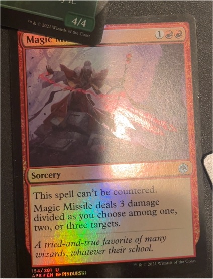 2021 Magic: The Gathering Adventures in the Forgotten Realms #154 Magic Missile — front