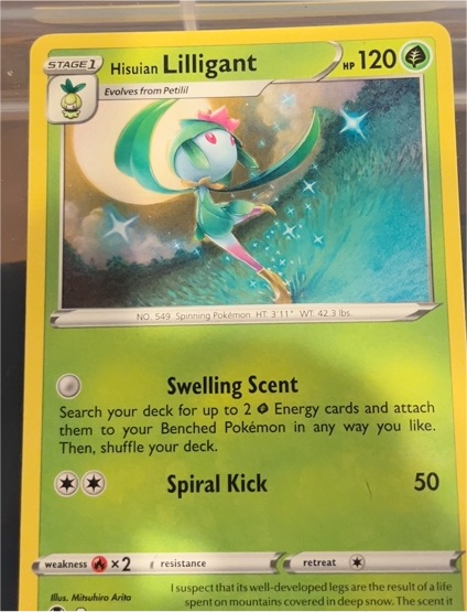 2022 Pokemon Sword & Shield Silver Tempest #010 Hisuian Lilligant — front