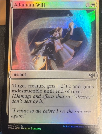 2021 Innistrad: Crimson Vow #001 Adamant Will — front