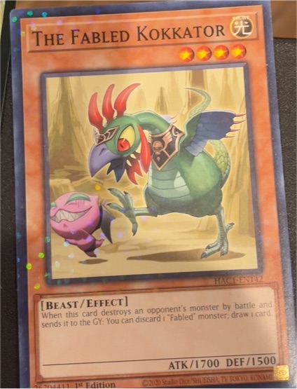2011 Yu-Gi-Oh! HAC1-EN142 The Fabled Kokkator — front