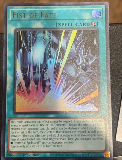 2020 Yu-Gi-Oh! EGO1-EN003 Fist of Fate — front