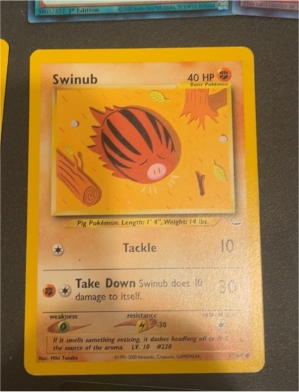 2000 Pokémon Neo Revelation #57 Swinub — front