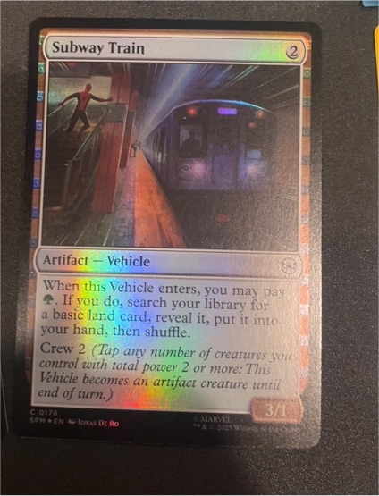 2025 Magic The Gathering Marvel's Spider-Man #178 Subway Train — front