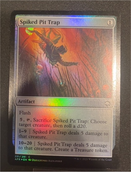 2021 Adventures in the Forgotten Realms #251 Spiked Pit Trap — front