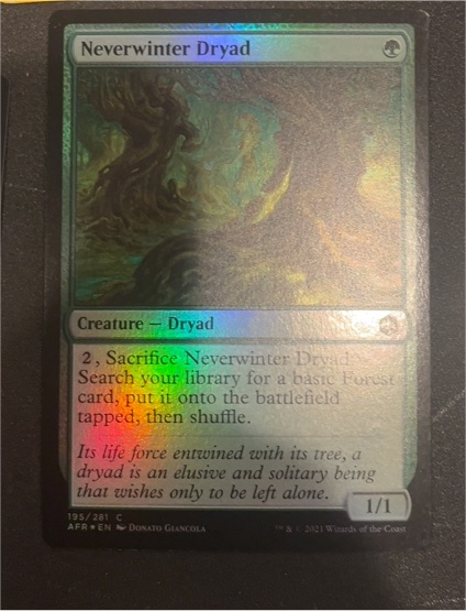 2021 Magic the Gathering Adventures in the Forgotten Realms #195 Neverwinter Dryad — front