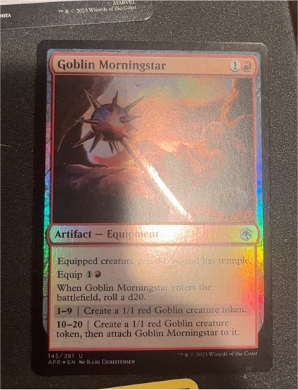 2021 Magic: The Gathering Adventures in the Forgotten Realms #145 Goblin Morningstar — front