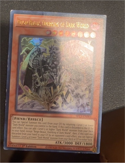 2020 Yu-Gi-Oh! SE13-EN001 Rage, Barox, Overking of Dark World — front