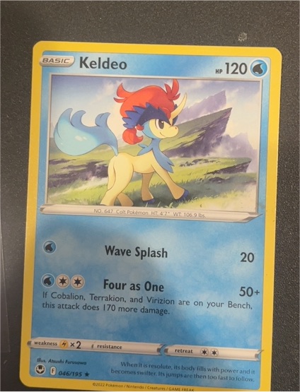 2022 Pokémon Sword & Shield Silver Tempest #046 Keldeo — front