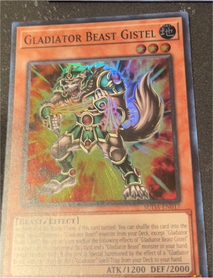 2013 Yu-Gi-Oh! Supreme Darkness SUDA-EN017 Gladiator Beast Gistel — front