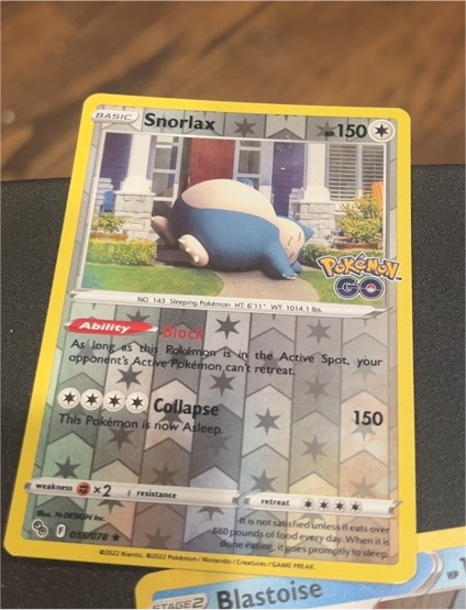 2022 Pokemon GO #055 Snorlax — front