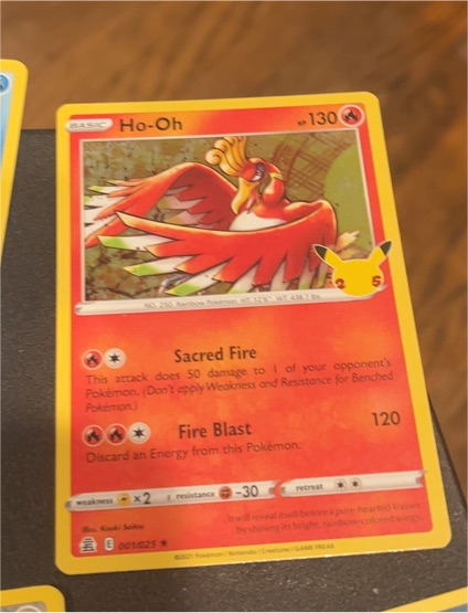 2021 Pokémon Celebrations #001 Ho-Oh — front