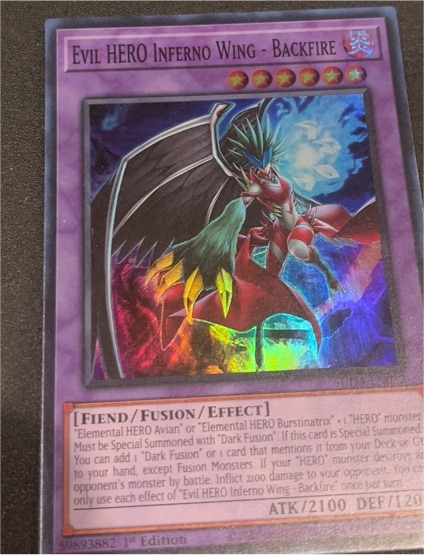 2014 Yu-Gi-Oh! SUDA-EN032 Evil HERO Inferno Wing - Backfire — front