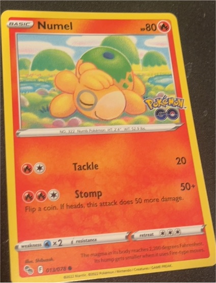 2022 Pokémon GO #013 Numel — front