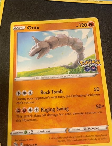 2022 Pokémon TCG Pokémon GO #036 Onix — front