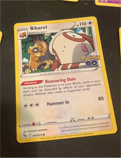 2022 Pokémon GO #060 Bibarel — front