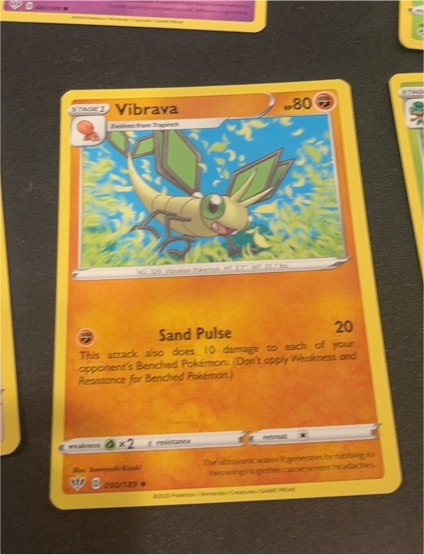 2020 Pokémon Darkness Ablaze #090 Vibrava — front