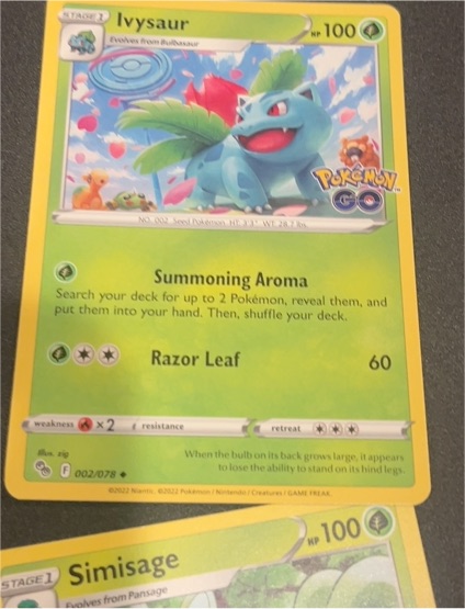 2022 Pokemon GO #002 Ivysaur — front