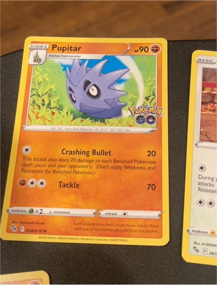 2022 Pokémon GO #038 Pupitar — front