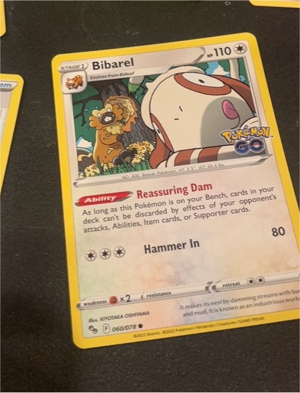 2022 Pokémon GO #060 Bibarel — front