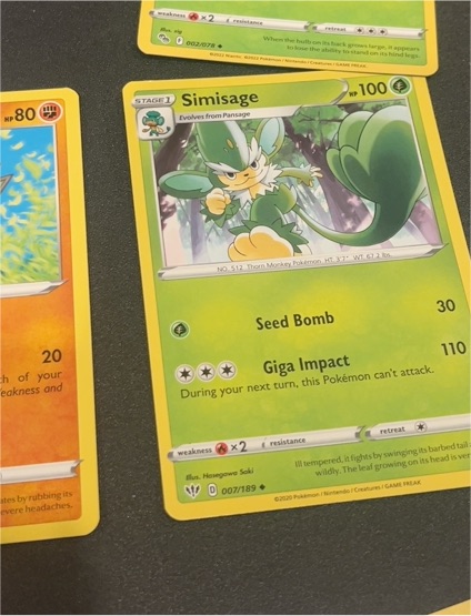 2020 Pokémon Darkness Ablaze #007 Simisage — front