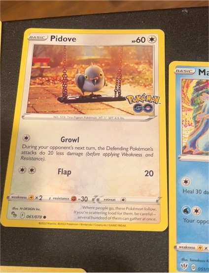 2022 Pokémon GO #061 Pidove — front
