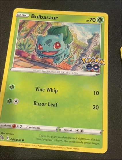 2022 Pokemon TCG Pokemon GO #001 Bulbasaur — front