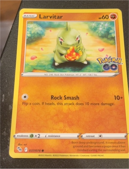 2022 Pokémon GO #037 Larvitar — front