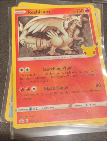 2021 Pokemon Celebrations #002 Reshiram — front