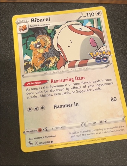 2022 Pokémon GO #060 Bibarel — front