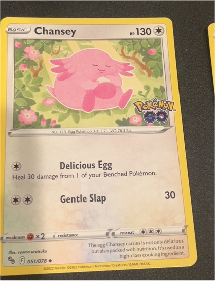 2022 Pokémon GO #051 Chansey — front
