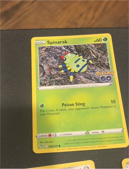 2022 Pokémon GO #006 Spinarak — front