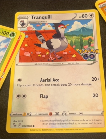 2022 Pokémon TCG Pokémon GO #62 Tranquill — front