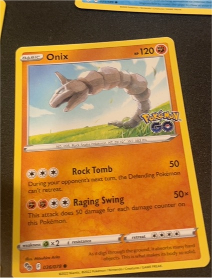 2022 Pokémon GO #036 Onix — front