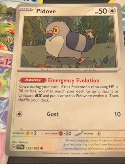 2024 Pokémon Scarlet & Violet Temporal Forces #133 Pidove — front