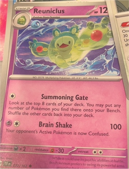 2024 Pokémon Scarlet & Violet Temporal Forces #072 Reuniclus — front