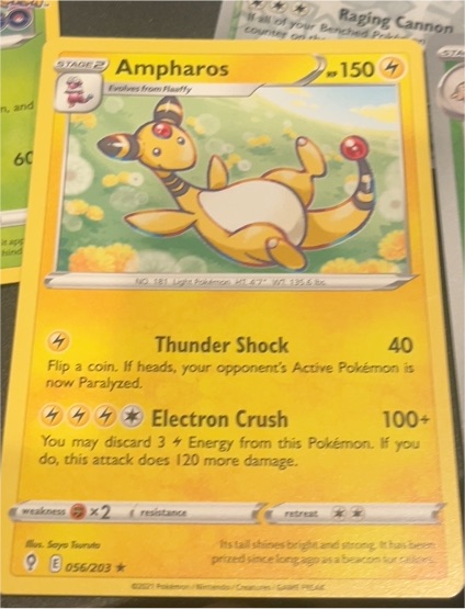 2021 Pokémon TCG Evolving Skies #056 Ampharos — front