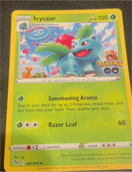 2022 Pokémon GO #002 Ivysaur — front