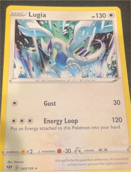2020 Pokémon Sword & Shield Darkness Ablaze #140 Lugia — front