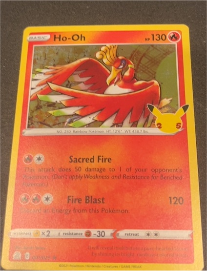2021 Pokémon Celebrations #001 Ho-Oh — front