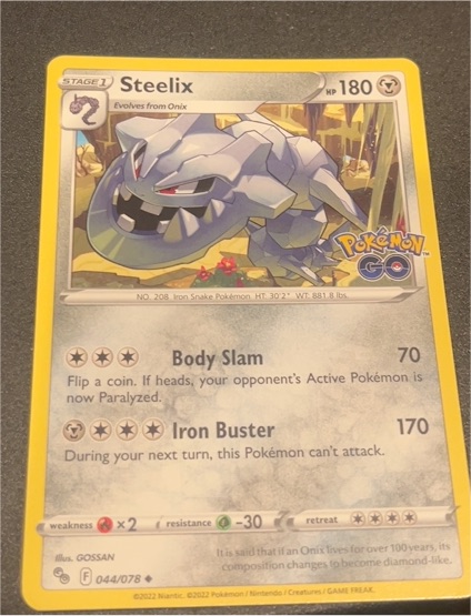 2022 Pokémon TCG #044 Steelix Pokémon GO — front