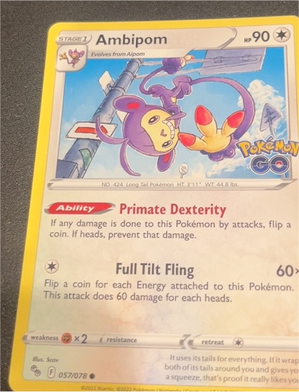 2022 Pokémon GO #057 Ambipom — front