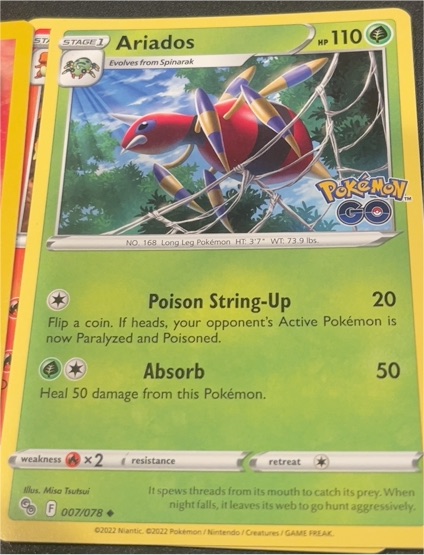 2022 Pokémon GO #007 Ariados — front