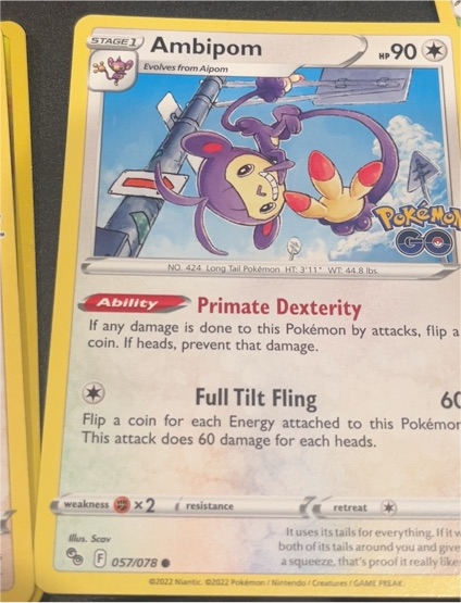 2022 Pokémon GO #057 Ambipom — front