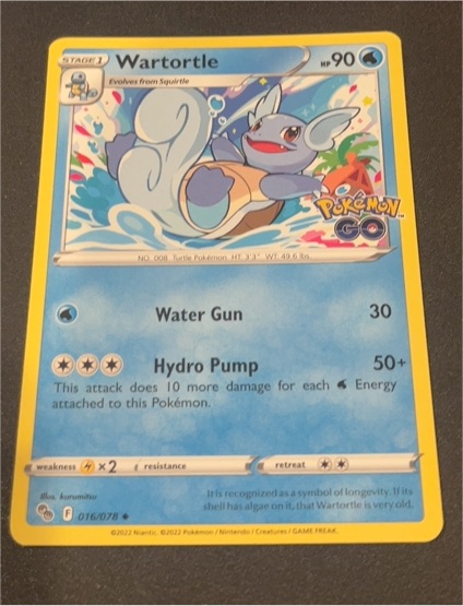 2022 Pokémon GO #016 Wartortle — front