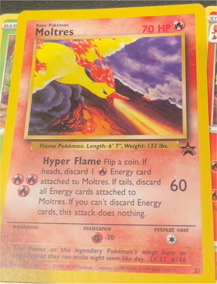 1999 Pokémon Promo #21 Moltres — front