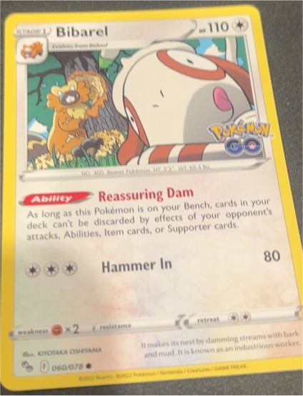 2022 Pokémon GO #060 Bibarel — front