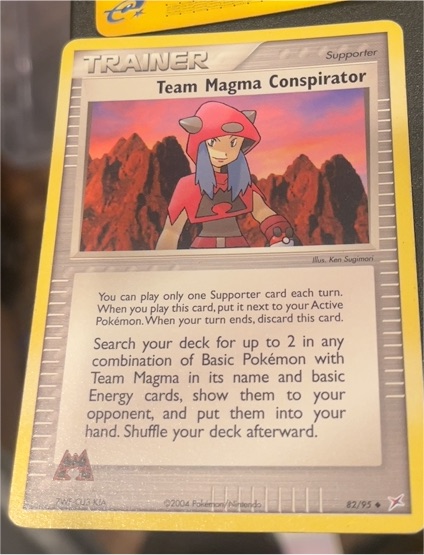 2004 Pokemon EX Team Magma vs Team Aqua #82 Team Magma Conspirator — front