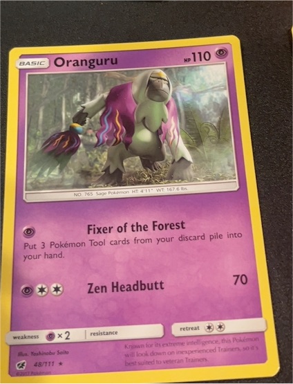 2017 Pokémon Crimson Invasion #48 Oranguru — front