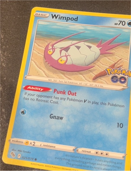 2022 Pokémon TCG Pokemon GO #025 Wimpod — front