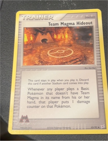 2004 Pokemon EX Team Magma vs Team Aqua #83 Team Magma Hideout — front